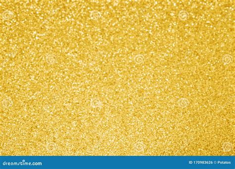 Gold Glitter Texture Background Yellow Golden Sparkle Lights Stock