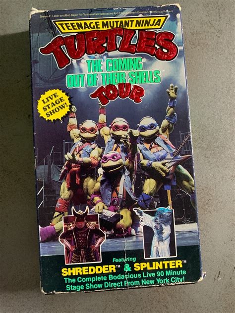 1990 Turtles Tmnt The Coming Out Of Their Shells Tour Vhs Live Stage