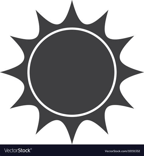 Sunny Silhouette Sun Abstract Icon Graphic Vector Image