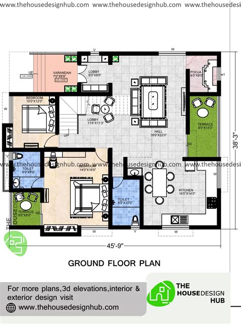 5 Bedroom Duplex House Plans India