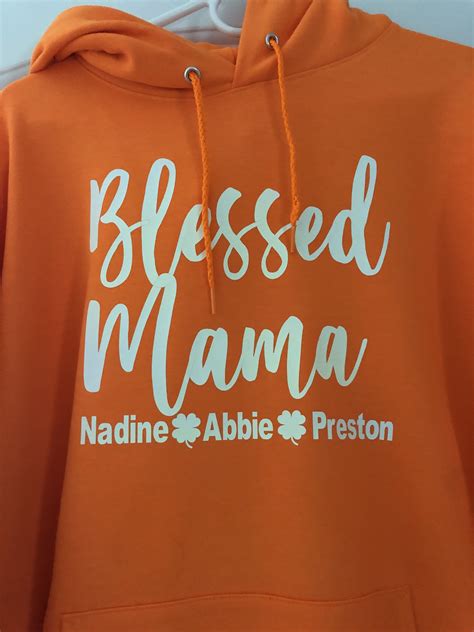Blessed Mama Hoodie In 2020 Mama Sweatshirt Mama Hoodie Blessed Mama