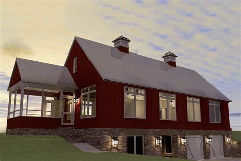 Modern Barn Style House Plan 44103td Architectural