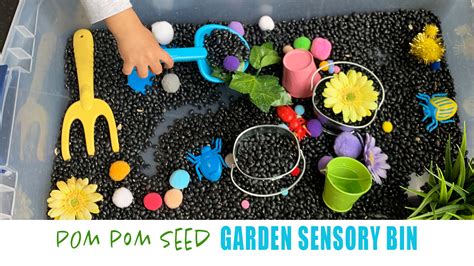 Pom Pom Seed Garden Sensory Bin Happy Toddler Playtime