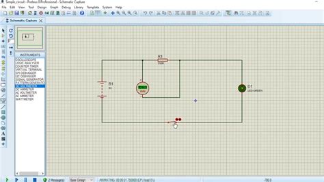 Simple Circuit Simulation With Proteus 01 Youtube