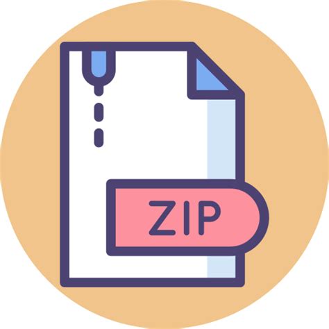 Zip File Flat Icon