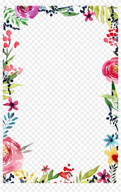 Transparent Background Flower Border Designs For Graphics