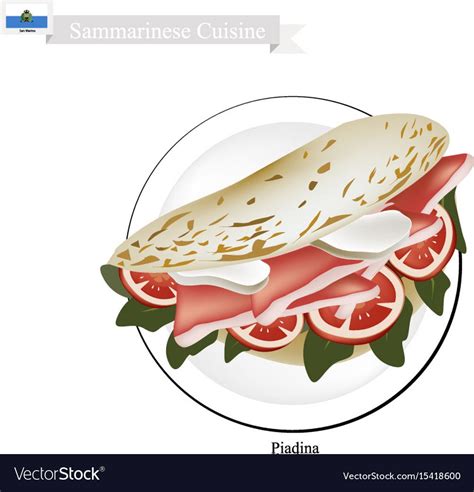 Anhui province is a poorer inland province west of shanghai, so its food is. Sammarinese Cuisine, Illustration of Piadina or Flat Bread ...