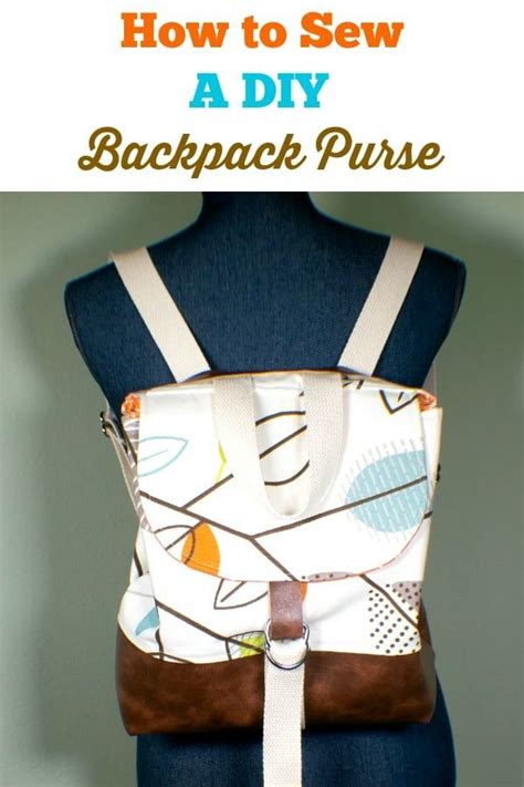 DIY Backpack Purse Free sewing pattern - Sew Modern Bags in 2020 | Diy