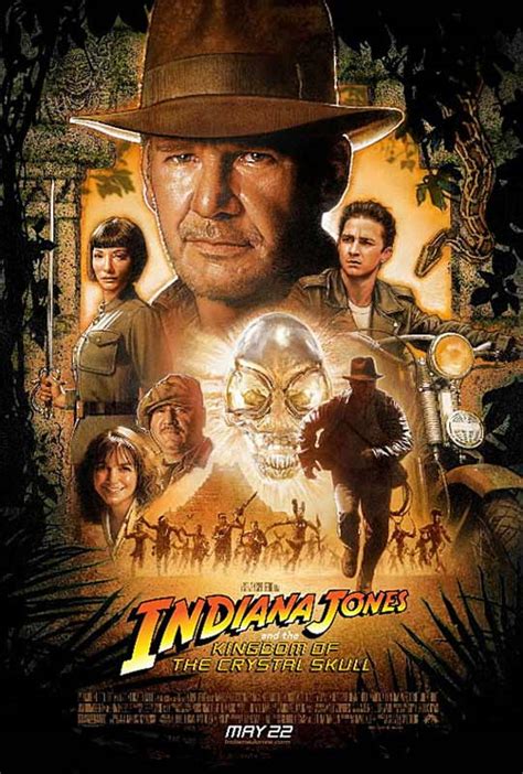 Affiche Du Film Indiana Jones Et Le Royaume Du Cr Ne De Cristal Photo