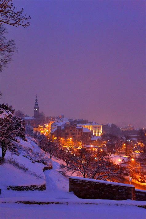 Belgrade Winter Dusk Serbia And Montenegro Belgrade Serbia Serbia