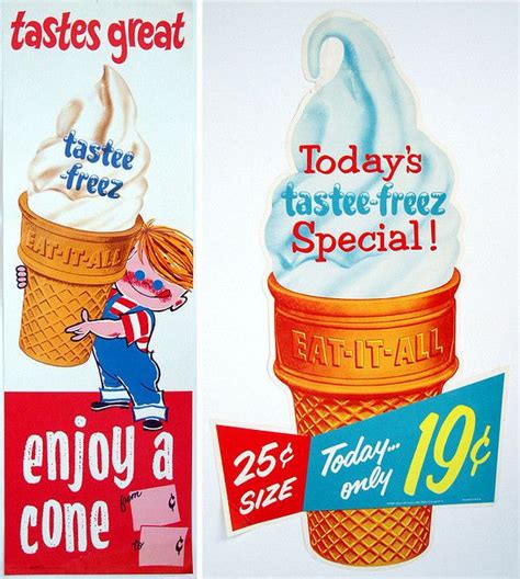 Ice Cream Cone Signs Vintage Advertisements Retro Advertising
