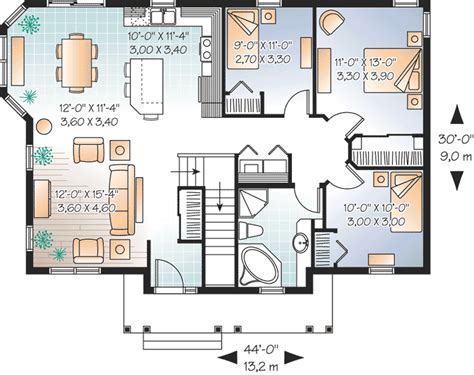 The rooms were positioned at the back, the first two having a common. Plan 21786DR: 3-Bed House Plan with Solarium-Like Kitchen ...