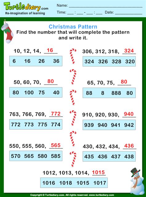 Patterns Worksheet Preschool