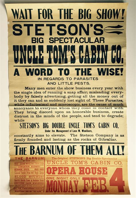 Uncle tom's cabin george aiken. Wait for the Big Show! Stetson's Big Spectacular Uncle Tom ...