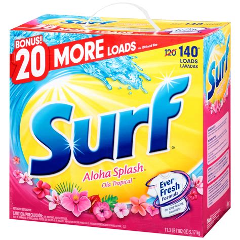 Surf Aloha Splash Powder Laundry Detergent 182 Oz Box
