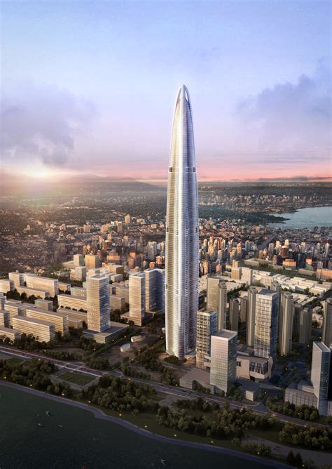 Another chinese building, ping an international finance centre, was also scaled down for similar reasons. Adrian Smith + Gordon Gill Architecture