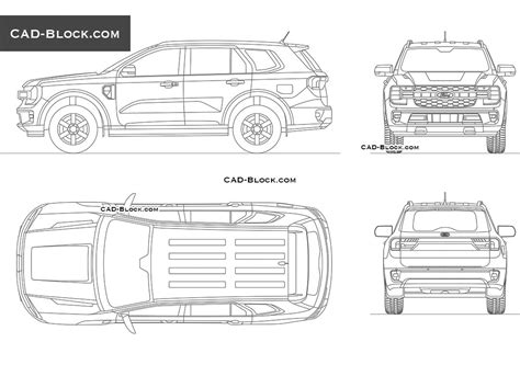 Ford Everest Autocad Drawing