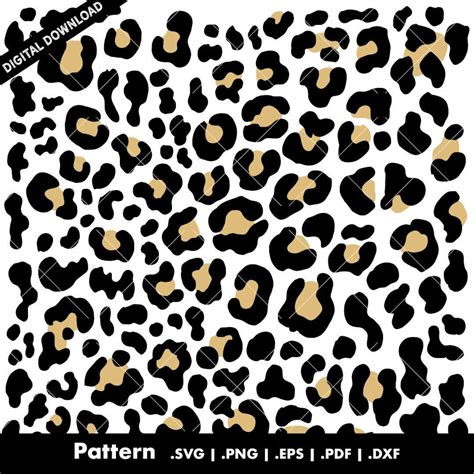 Cheetah Print Svg File Vector Cutting Dxf Files For Cricut Etsy