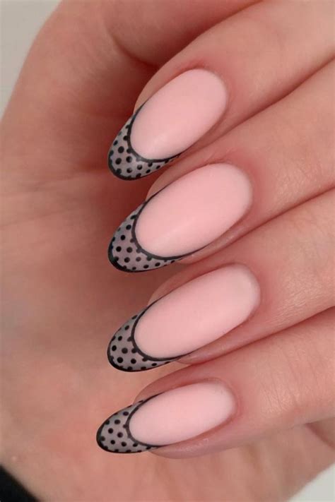 Almond French Nails Cute Tips Nail Art Varieties Ideas