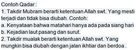 Inilah Contoh Beriman Kepada Qada Qadar Terlengkap Catatan Bismaka