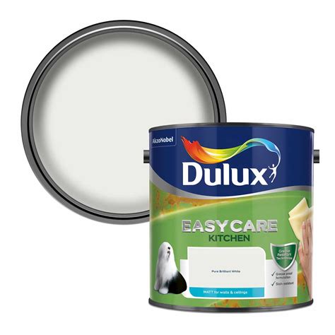 Dulux Easycare Kitchen Paint Pure Brilliant White 25l Diy Bandm