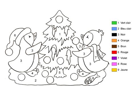 Coloriage Magique Sapin De Noël à Imprimer