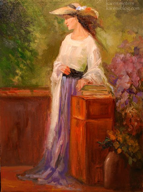 Victorian Lady Figurative Oil Painting