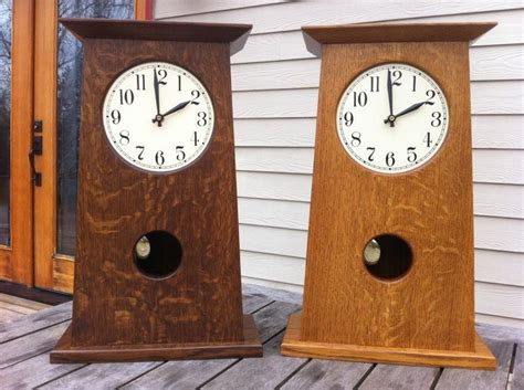 Stickley Mission Mantle Clocks Wooden Clock Plans Craftsman Clocks