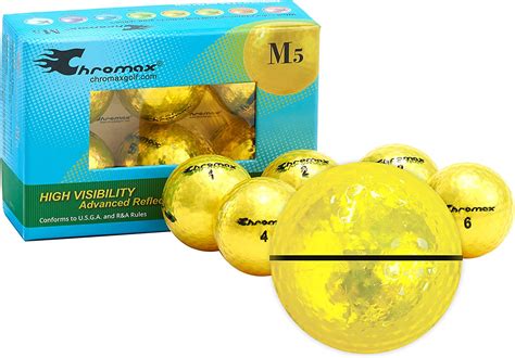 Chromax Metallic Yellow Alignxl Personalized M5 Golf Balls