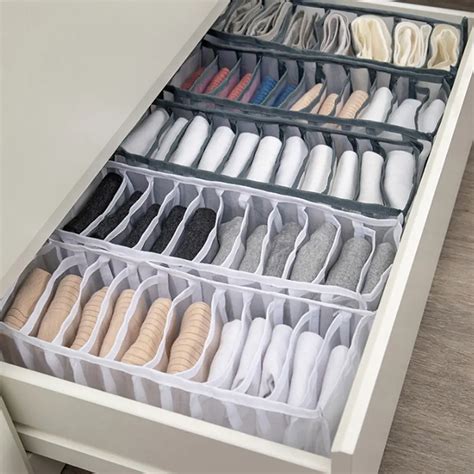 Dormitory Closet Organizer For Socks Home Separated Underwear Storage Box Grids Bra Organizer
