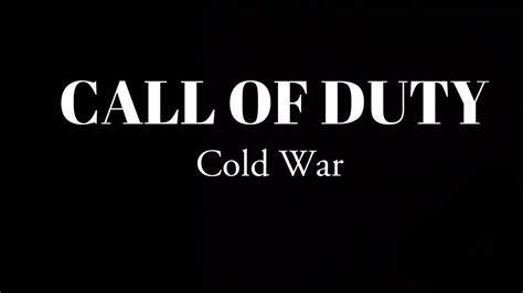 Call Of Duty Cold War Trailer Youtube