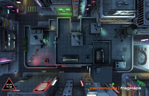 Old Cyberpunk City Rooftop Rpg Map Rcyberpunk2020
