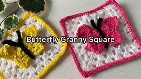 Crochet Butterfly Granny Square Tutorial Youtube