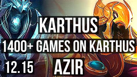 Karthus Vs Azir Mid Games M Mastery Godlike Kr Master Youtube