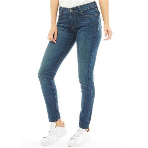 Levis Damen 710 Super Skinny Jeans Mittelblau
