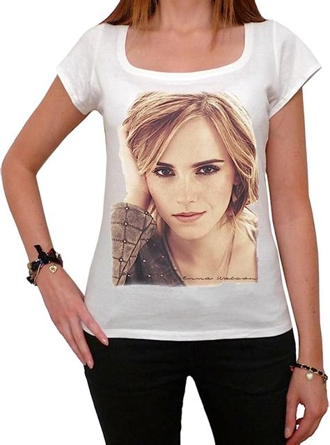 Emma Watson Tee Shirt Femme Imprimé Célébritéblanc T Shirt Femme