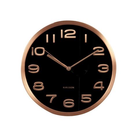 Maxim Copper Wall Clock — Interior White Wall Clock Clock Copper Wall