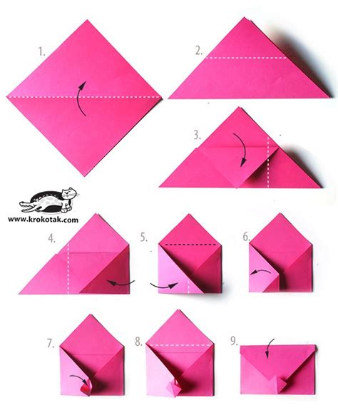 Super Cute Idea For V Day Or Any Envelope Origami Origami Sobres