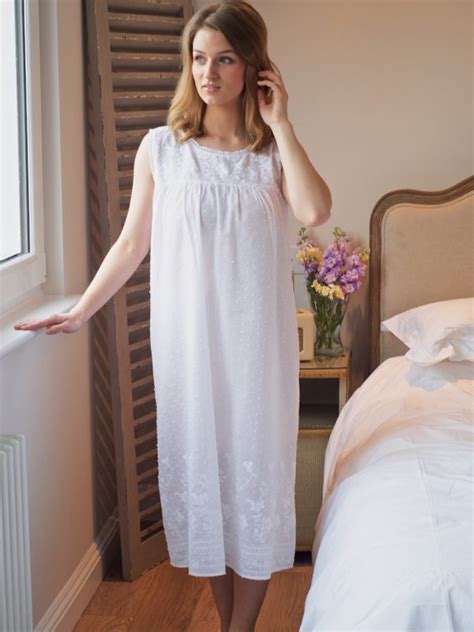 Sherie White Cotton Victorian Nightdress Lunn Antiques
