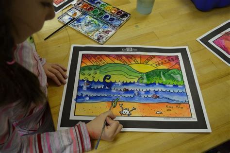 2nd Grade Warm and Cool Colored Landscapes | Art drawings for kids, Art lessons elementary ...