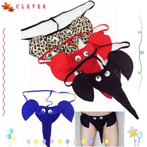 Clever Men S Sexy Elephant Lingerie G String Male T Back Thongs Bulge Pouch Underwear Shopee