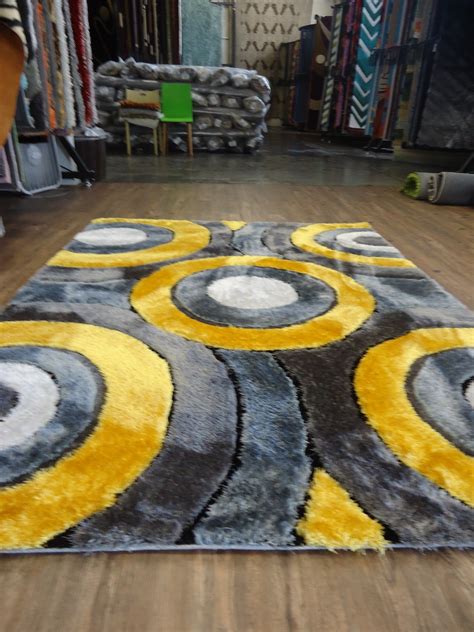 Shaggy Vibrant Gray And Yellow Hand Tufted Area Rug Rug Addiction