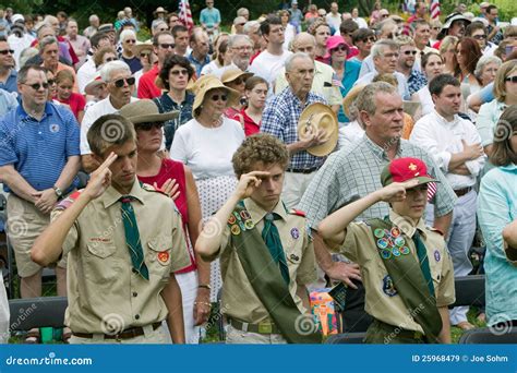 Babe Scouts Saluting New American Citizens Editorial Stock Image Image Of Independence