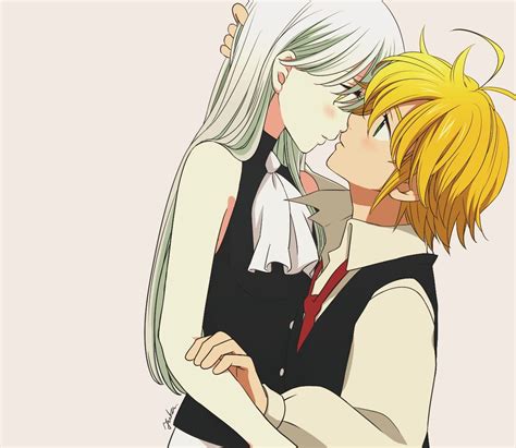 Two Anime Characters Are Hugging Each Other