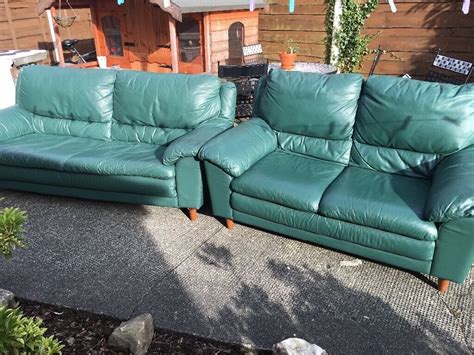 Shop for olive green sofa online at target. GREEN LEATHER SOFA SET 3+2 in MINT CONDITION FREE DELIVERY ...