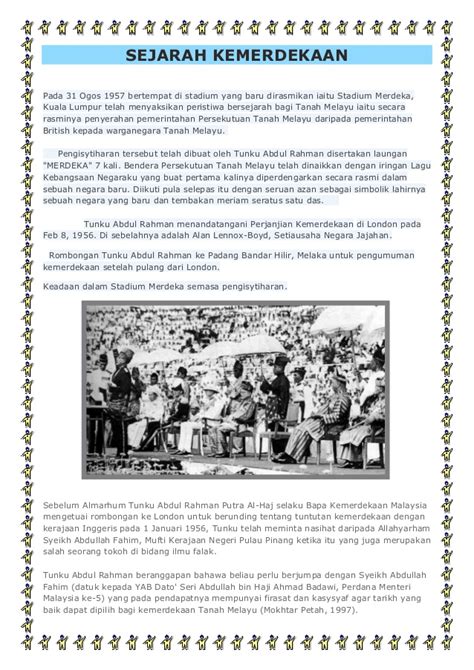 Kronologi ke arah kemerdekaan persekutuan tanah melayu. Sejarah kemerdekaan Malaysia