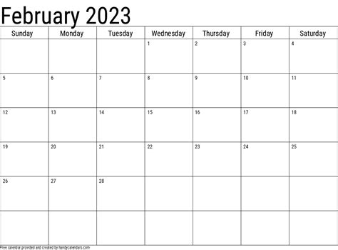February 2023 Calendar Free Printable Calendar Gambaran