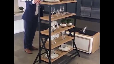 A Dining Table That Can Transform Into Shelves In Just Two Seconds