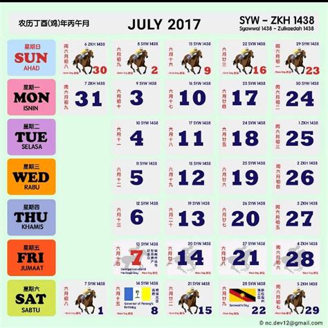 Her vises månedskalenderen for april 2017 inklusive ugenumre. Kalendar Kuda 2017 Malaysia Dan Senarai Cuti Panjang ...