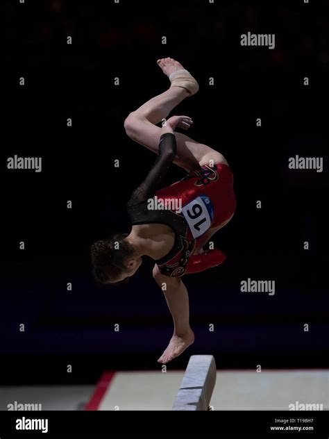 Leah Griesser Germany In Action During Gymnastics World Cup 2019 At Genting Arena Birmingham